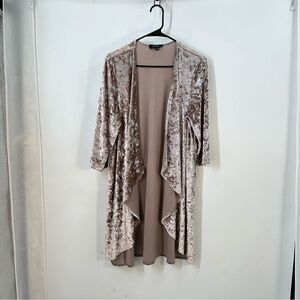 R& M Richards Sz 12 Shimmery Champagne Color Open Cascading Wrap/Sweater/Jacket